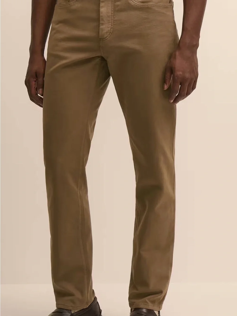 Brooks Brothers Olive/Tan Straight-Leg Chino Pants